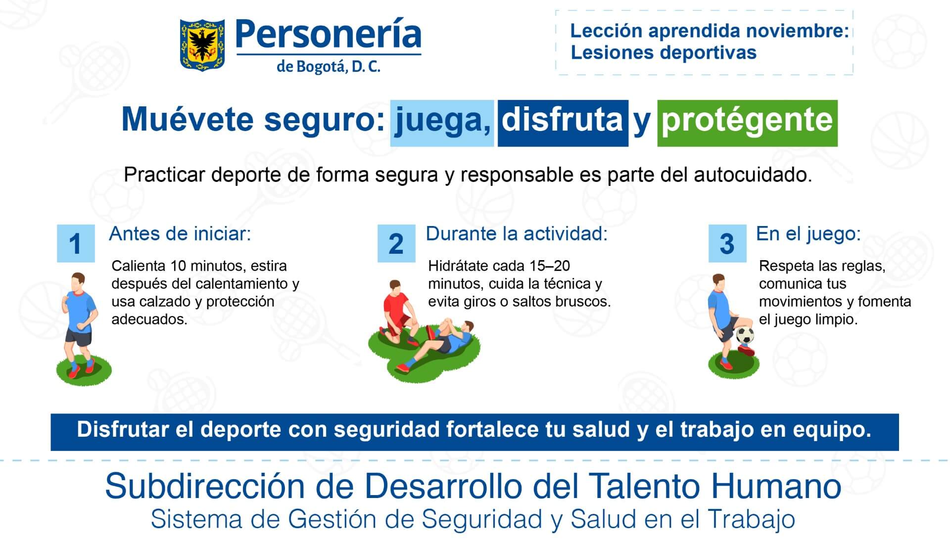 LECCION APRENDIDA NOVIEMBRE LESIONES DEPORTIVAS